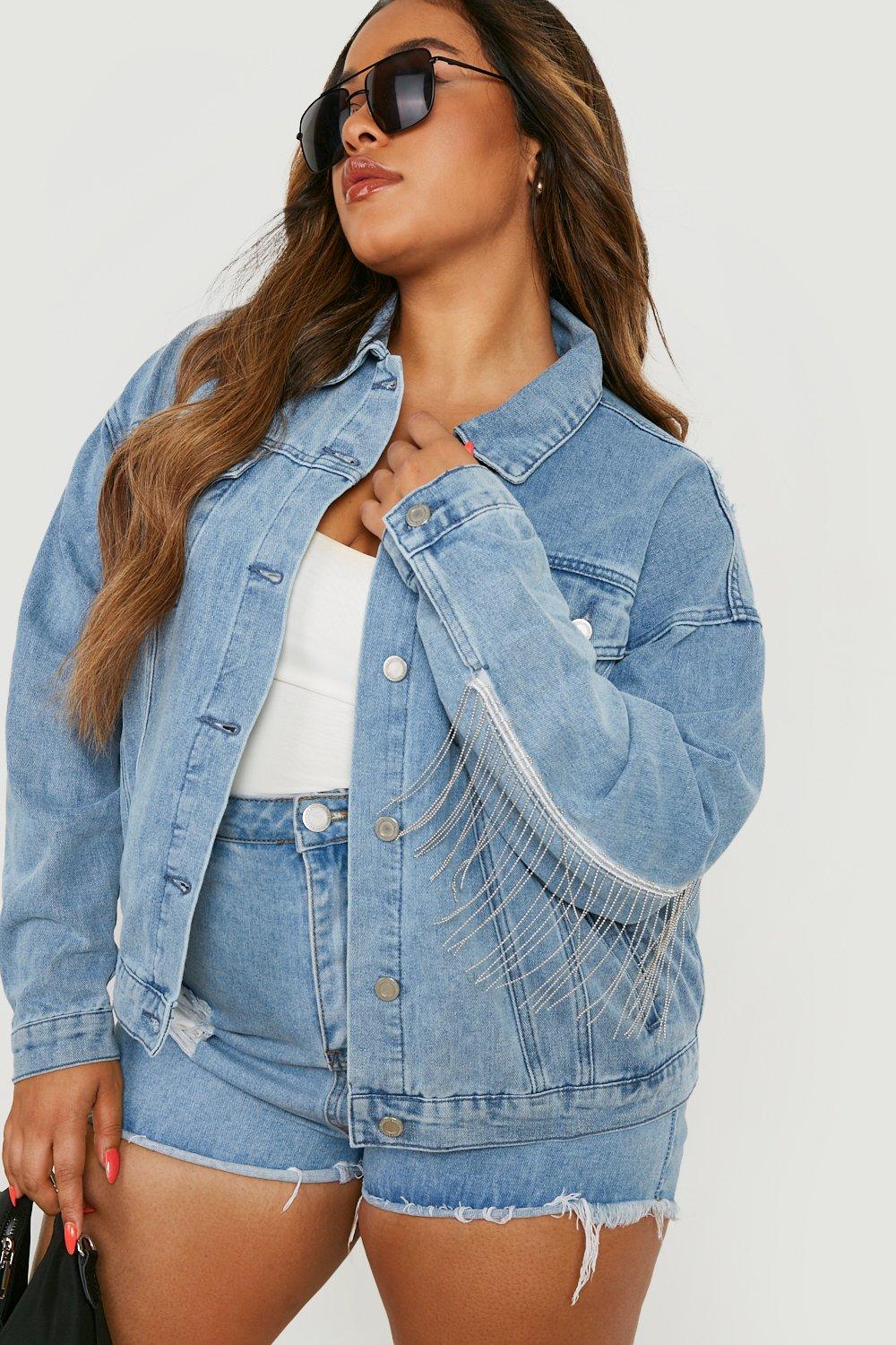 Boohoo plus best sale size denim jacket